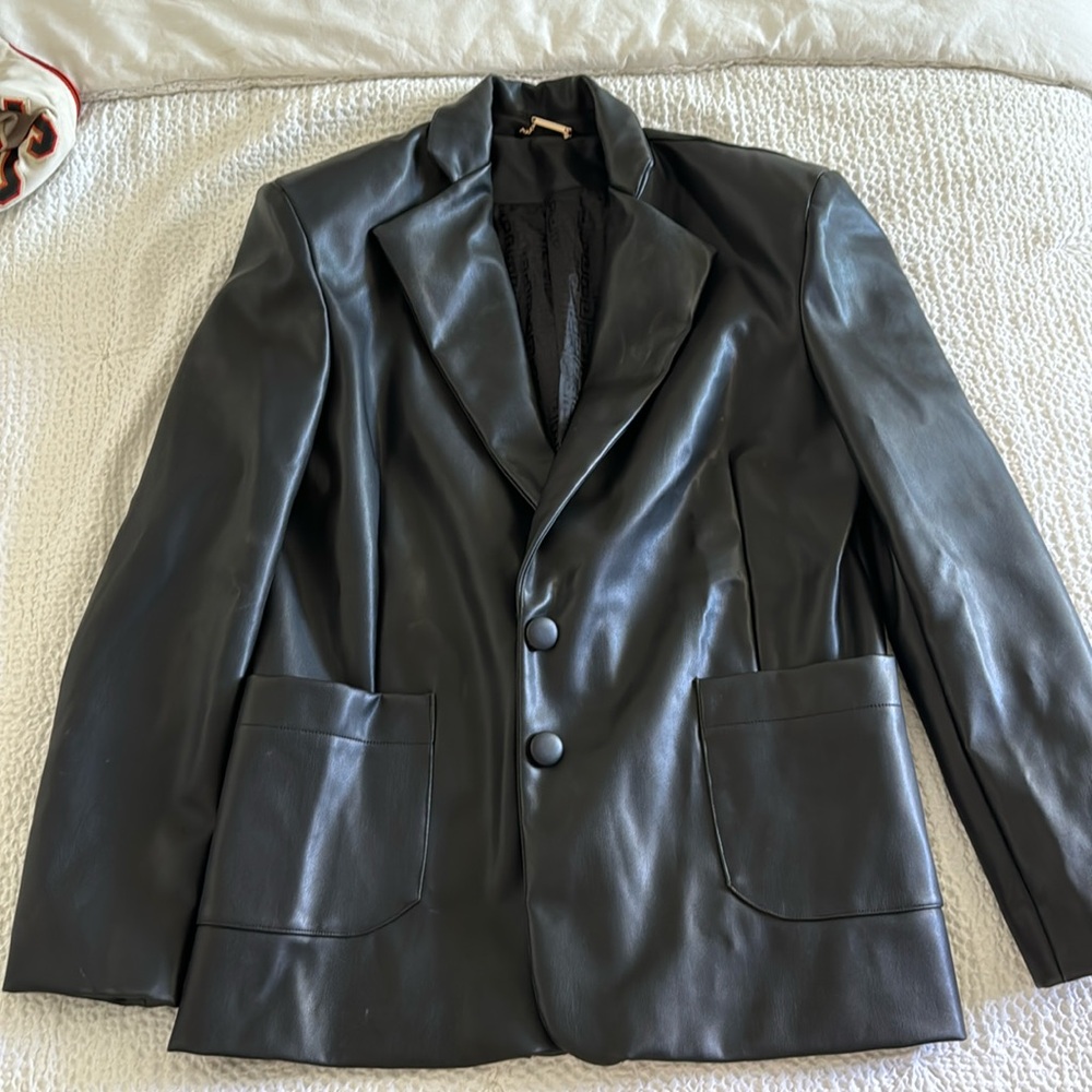 House of CB Leather Blazer